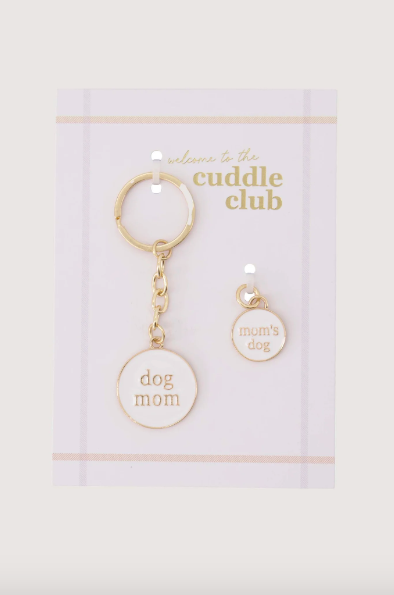 sleutelhanger en penning dog mom aan kaart - zusss