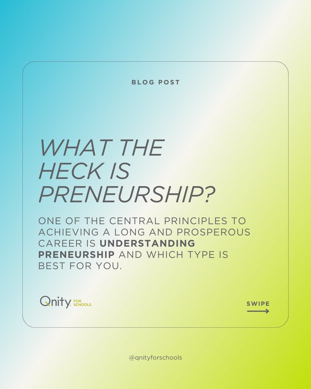 Yes, yes, we all know what an entrepreneur is. But have you heard of the other types of preneurship? 🤔

Take a moment to swipe through our little guide, because  who knows &mdash; you might have missed your calling 😜

Financial literacy is more tha