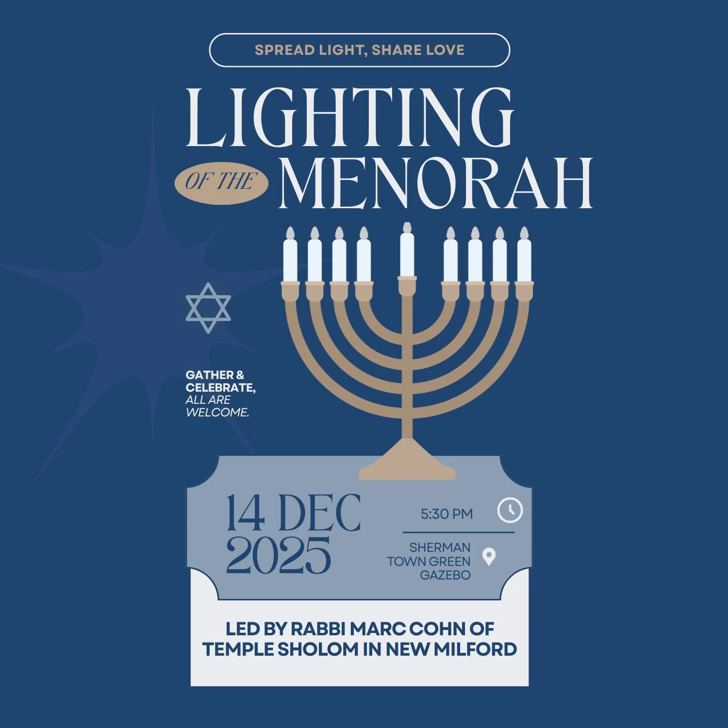 Gather Together on the Town Green, this Sunday at 5:30pm!