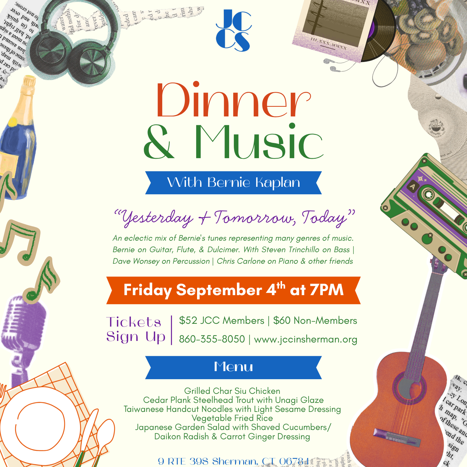 Dinner & Music with Bernie Kaplan: "Yesterday and Tomorrow, Today"