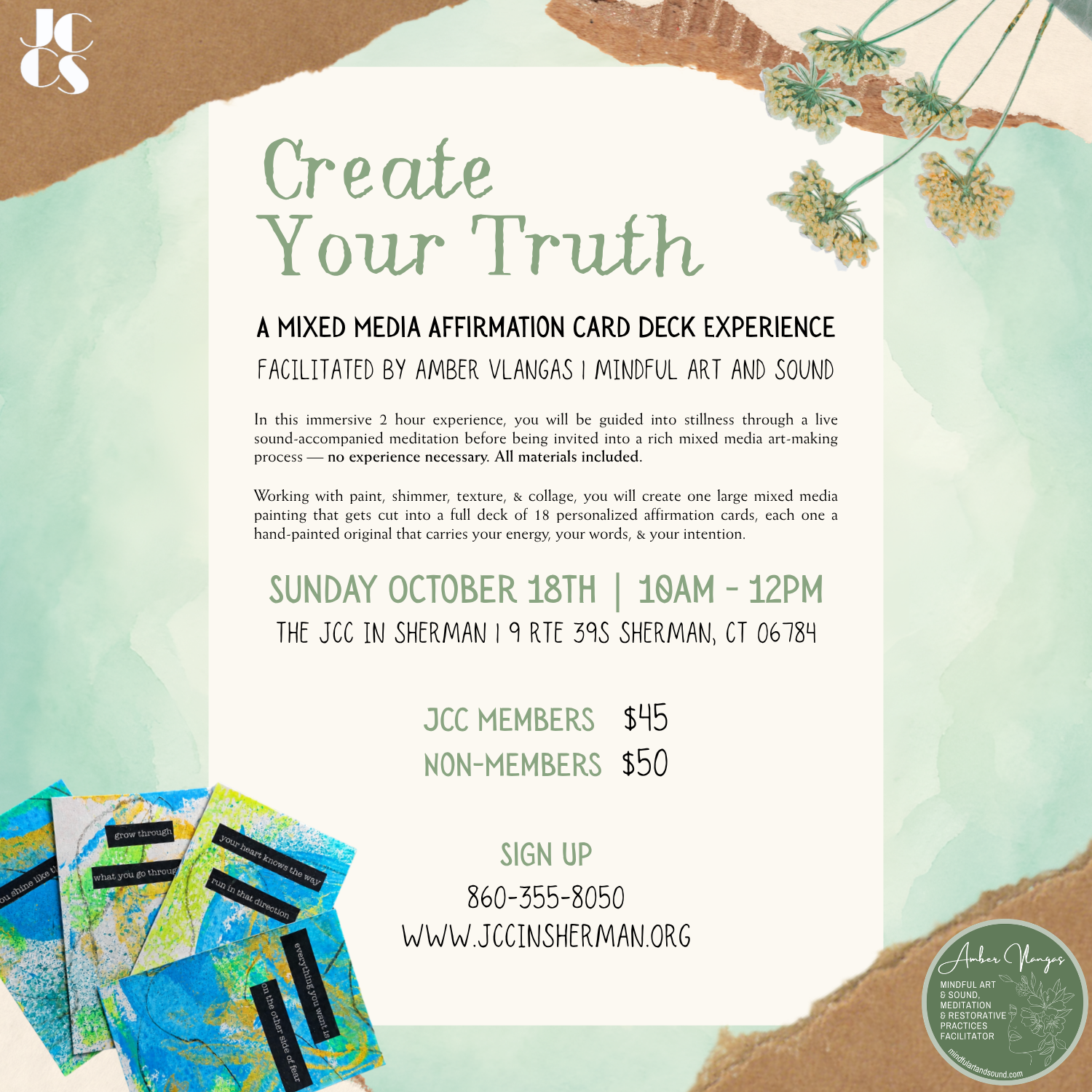 Create Your Truth:  A Mixed Media Affirmation Card Deck Experience 