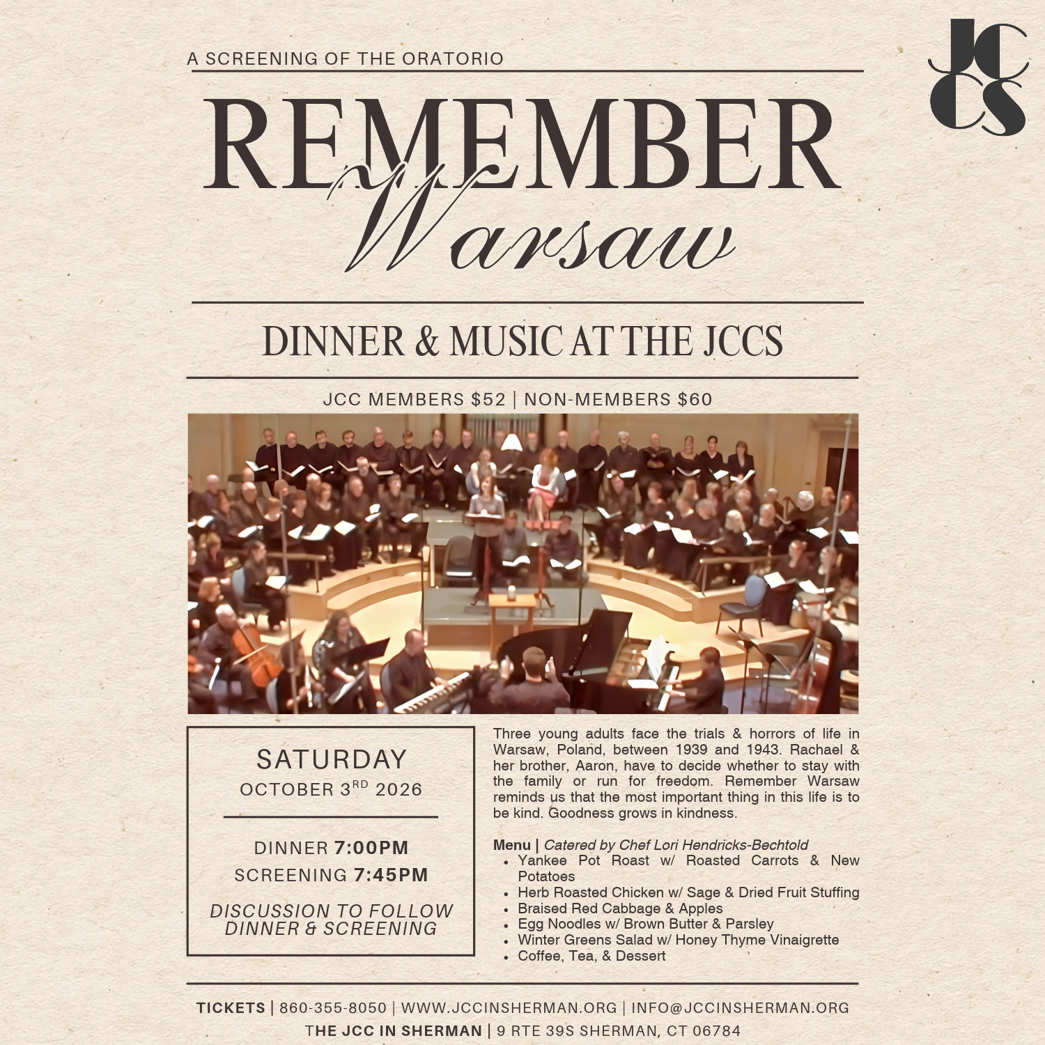 Dinner & Music: Remember Warsaw