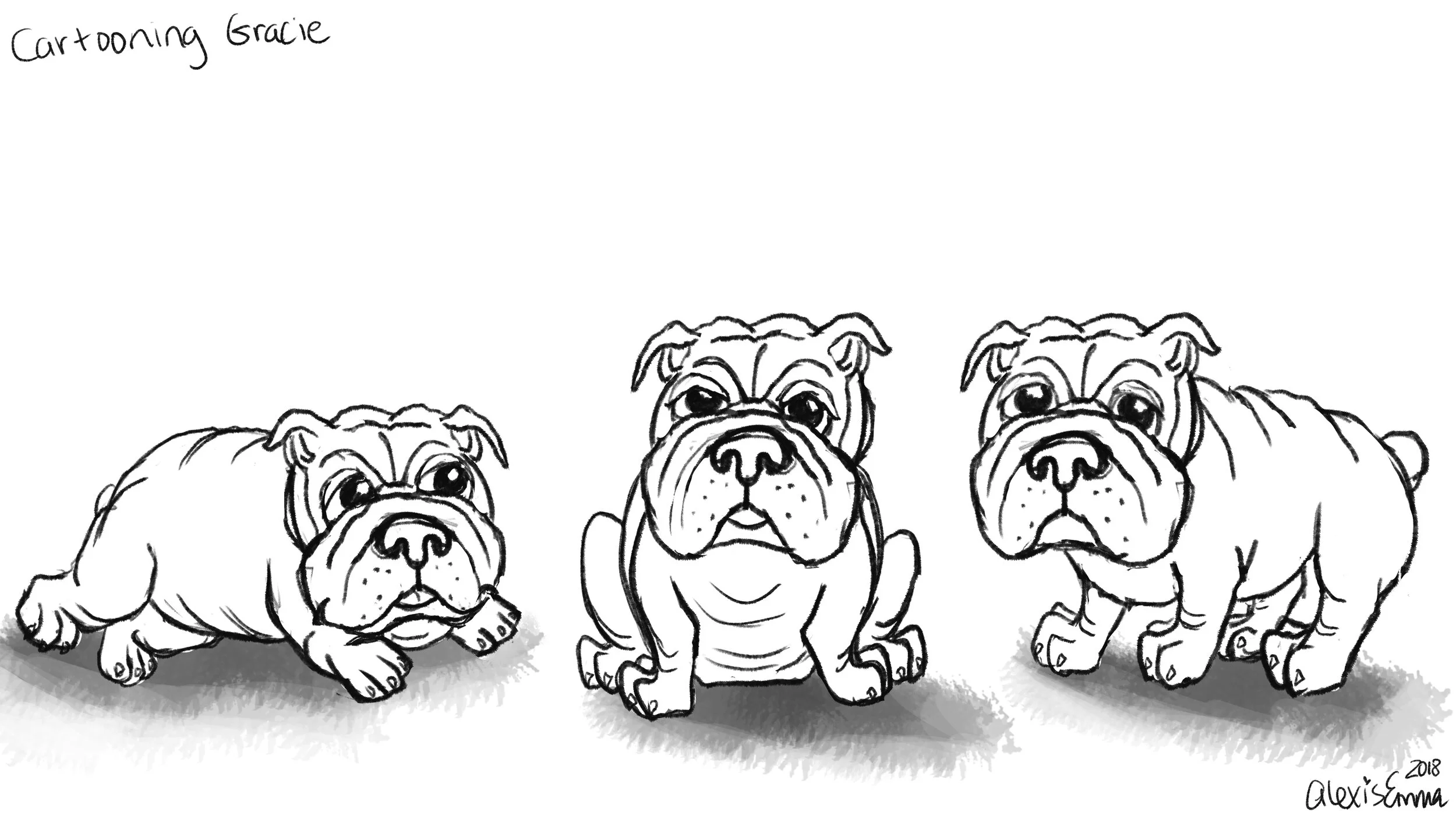 Cartooning Gracie.jpg