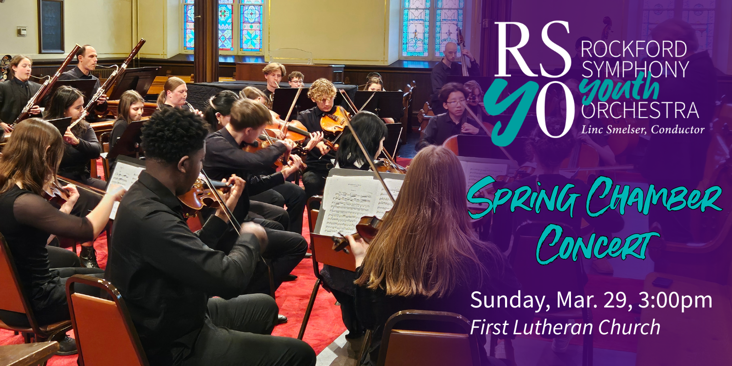 RSYO Spring Chamber Concert. Sunday, March 29 at 3:00pm. First Lutheran Church