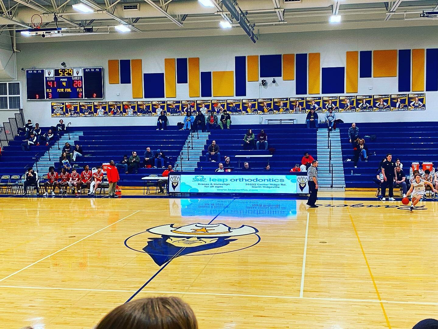 So excited to support @nrcsrangers with the scorer&rsquo;s table! Also very fun to cheer on both North Ridgeville and Elyria with Leap Ortho patients on both sides of the ball!