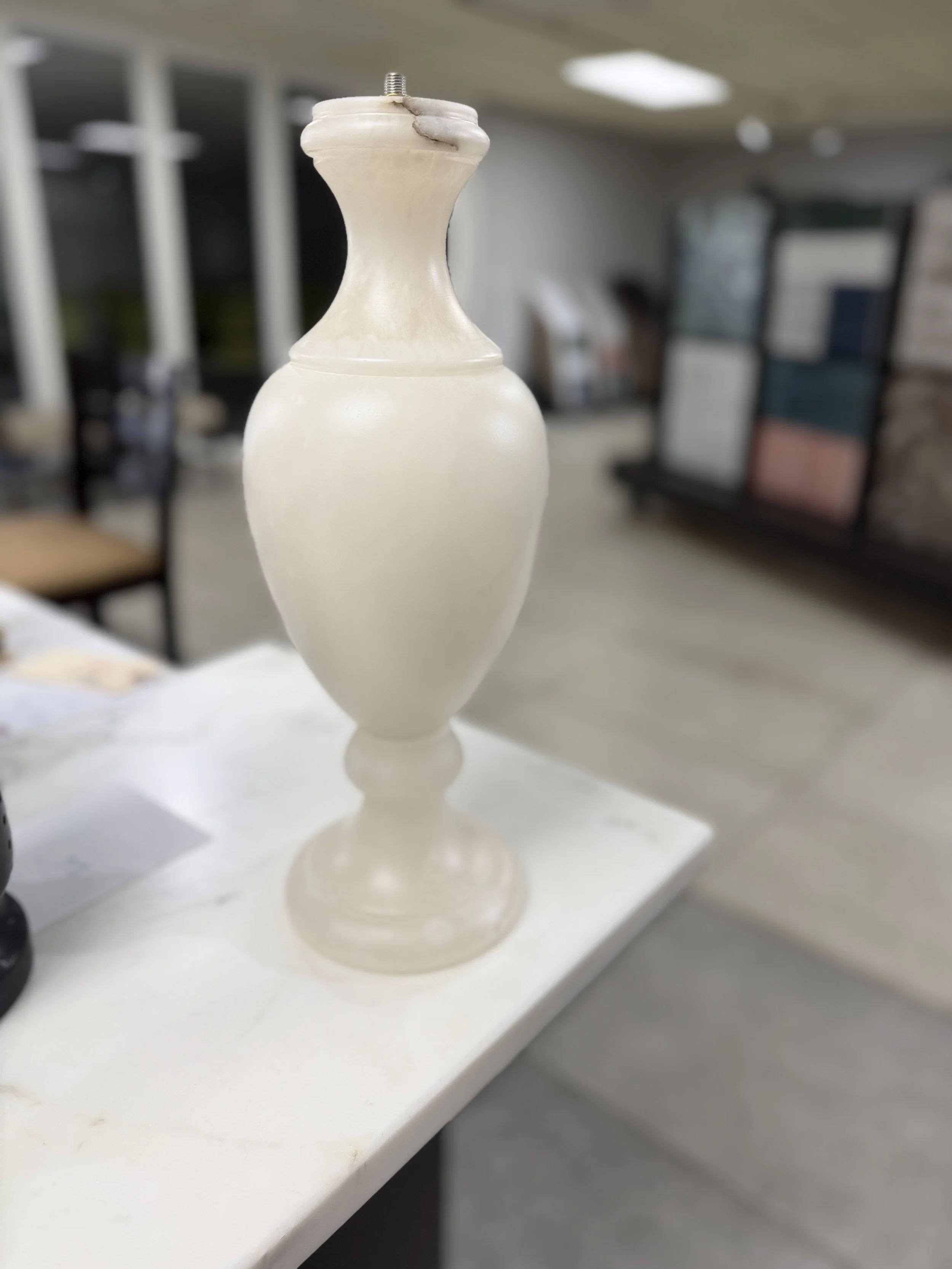 Venezia Marble Lamp Base - Bianco - Lg