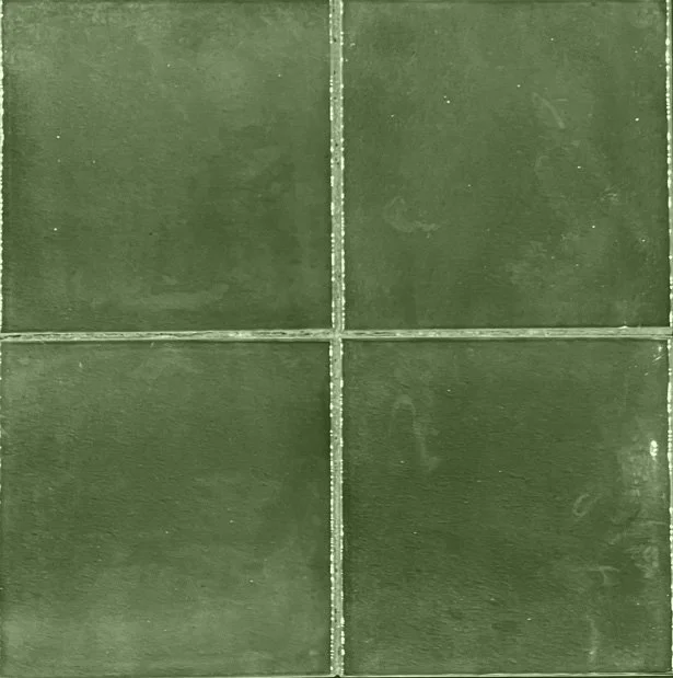 Faience Green 5" x 5" x 5/16"