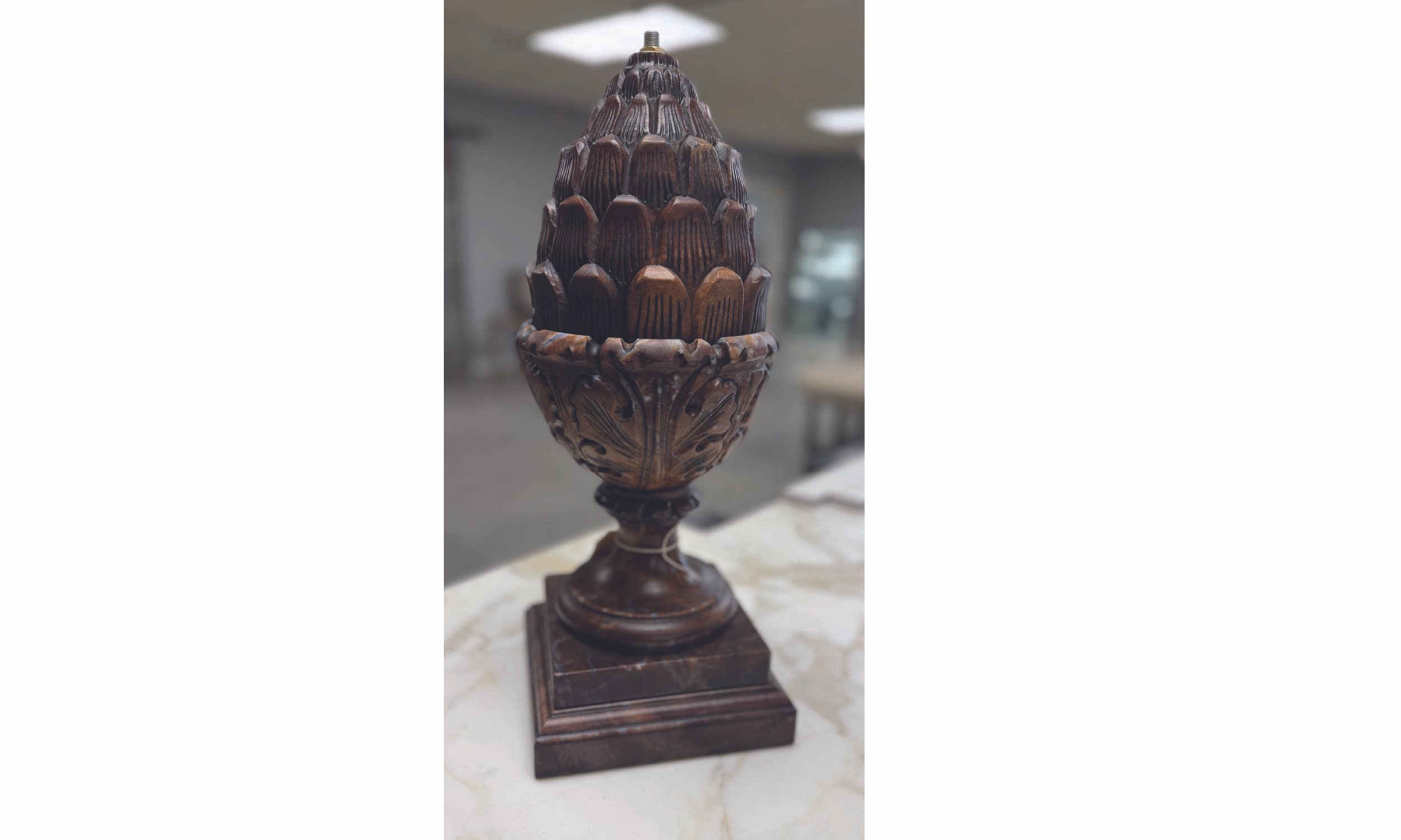 Fleur Marble Lamp Base