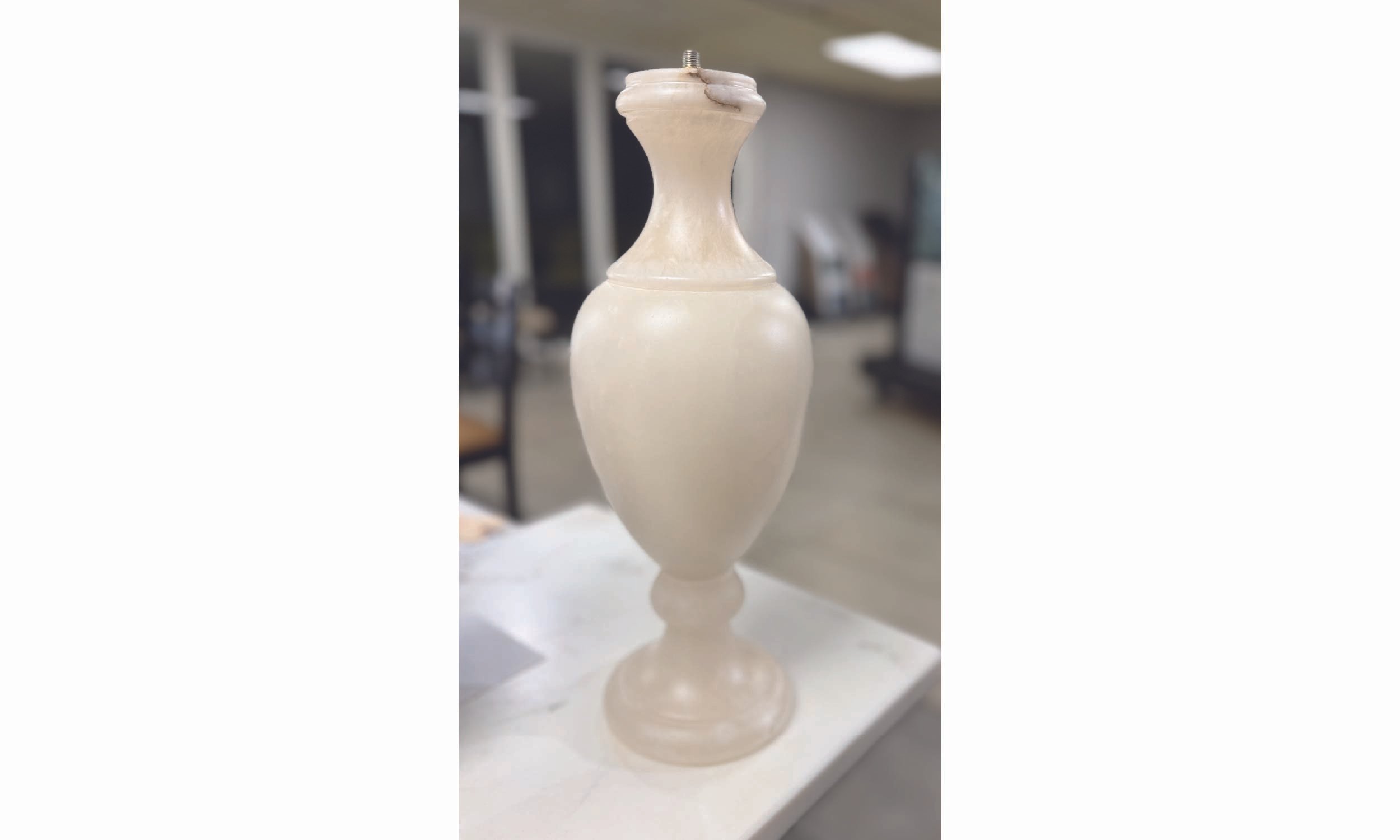 Venezia Marble Lamp Base - Bianco - Lg