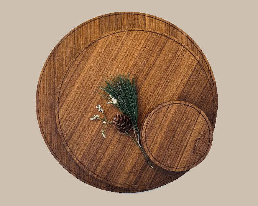 HOLZ-PLATZSET 4er-Set RUND — ALPDELUXE