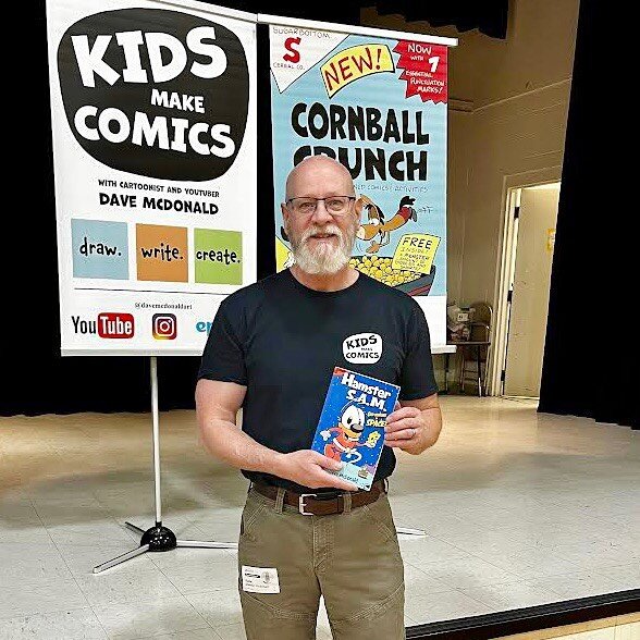 Enjoyed drawing and speaking to Hilburn Academy 3-5th graders today about #writing and making #comics !  Shoutout of thanks to Shannon Coolbaugh, the #pta and @unitedartswake for making it happen!! @hilburnpta #ais4all #raleighnc #artistsinschools #m