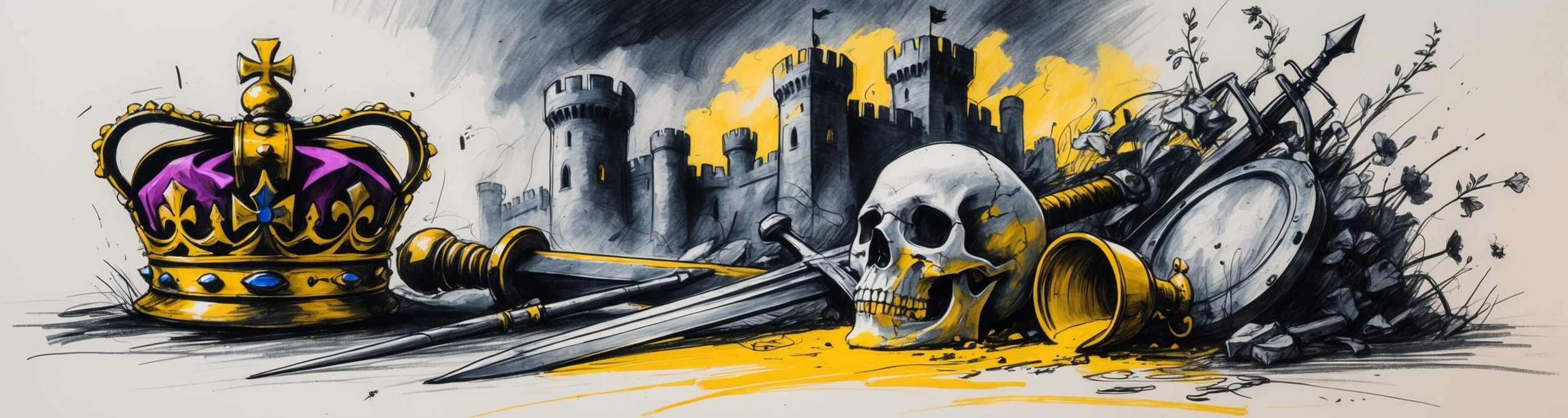 A mosaic representing the famous quotes in Hamlet.