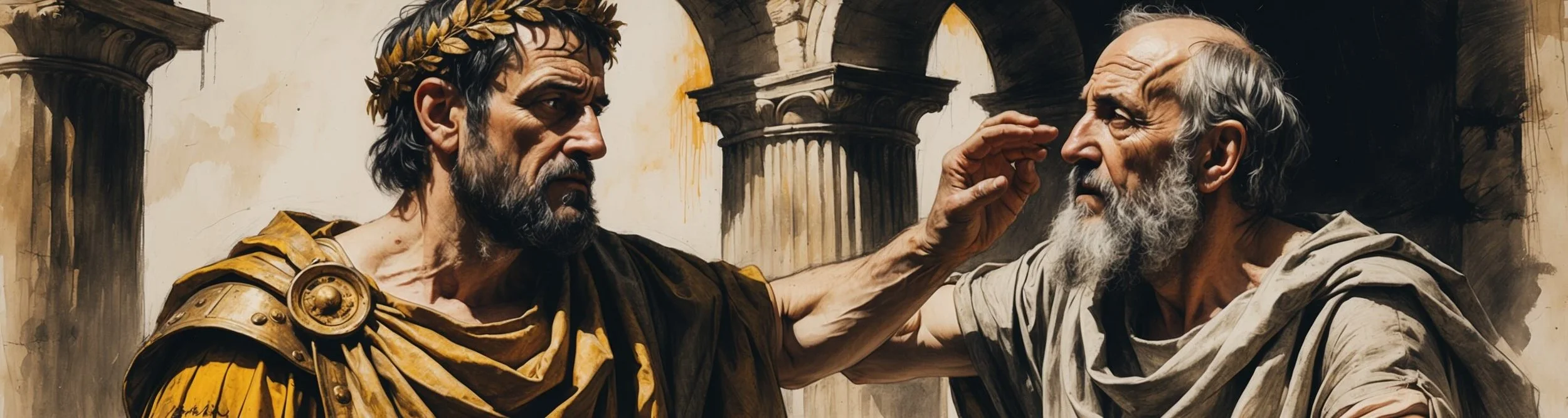 The soothsayer warns Caesar.