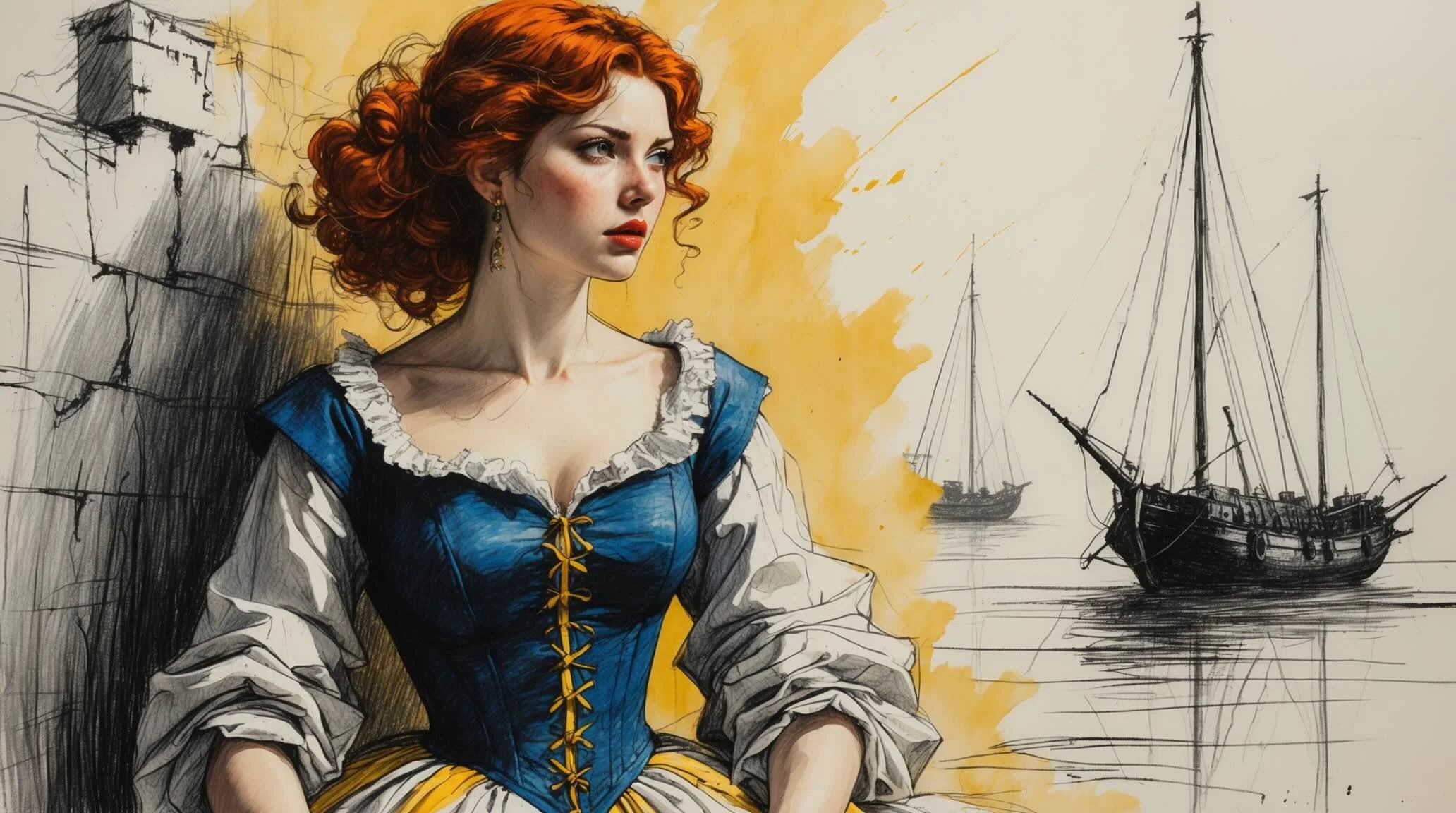 A portrait of Bianca from Othello