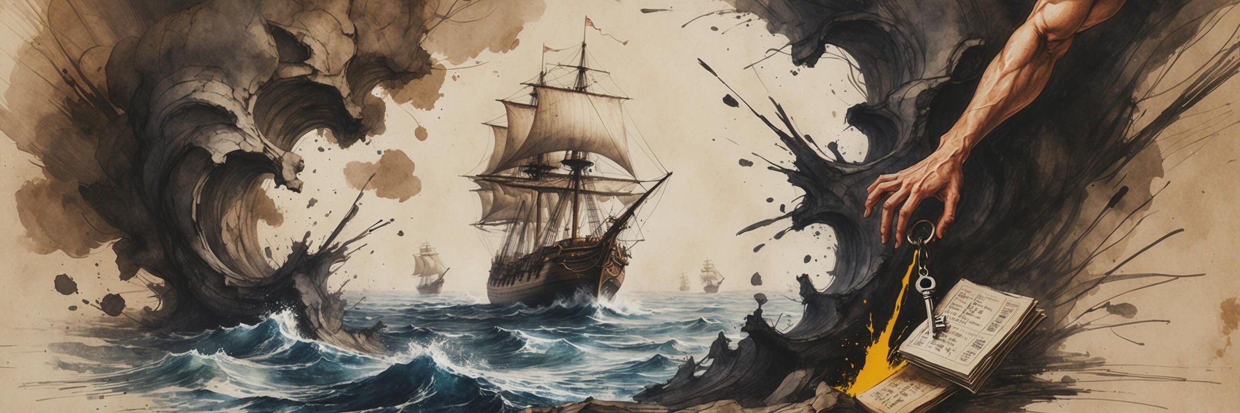 Ships on the horizon from The Merchant of Venice