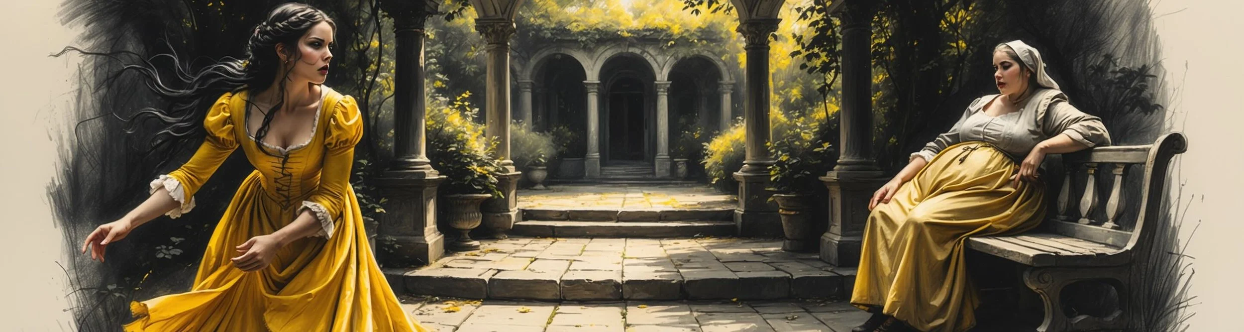 Juliet and the the Nurse talk in the garden in Act 2 Scene 5.