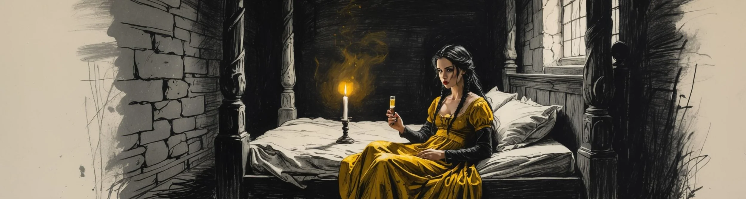 Juliet drinks the potion that will make her appear to have died.