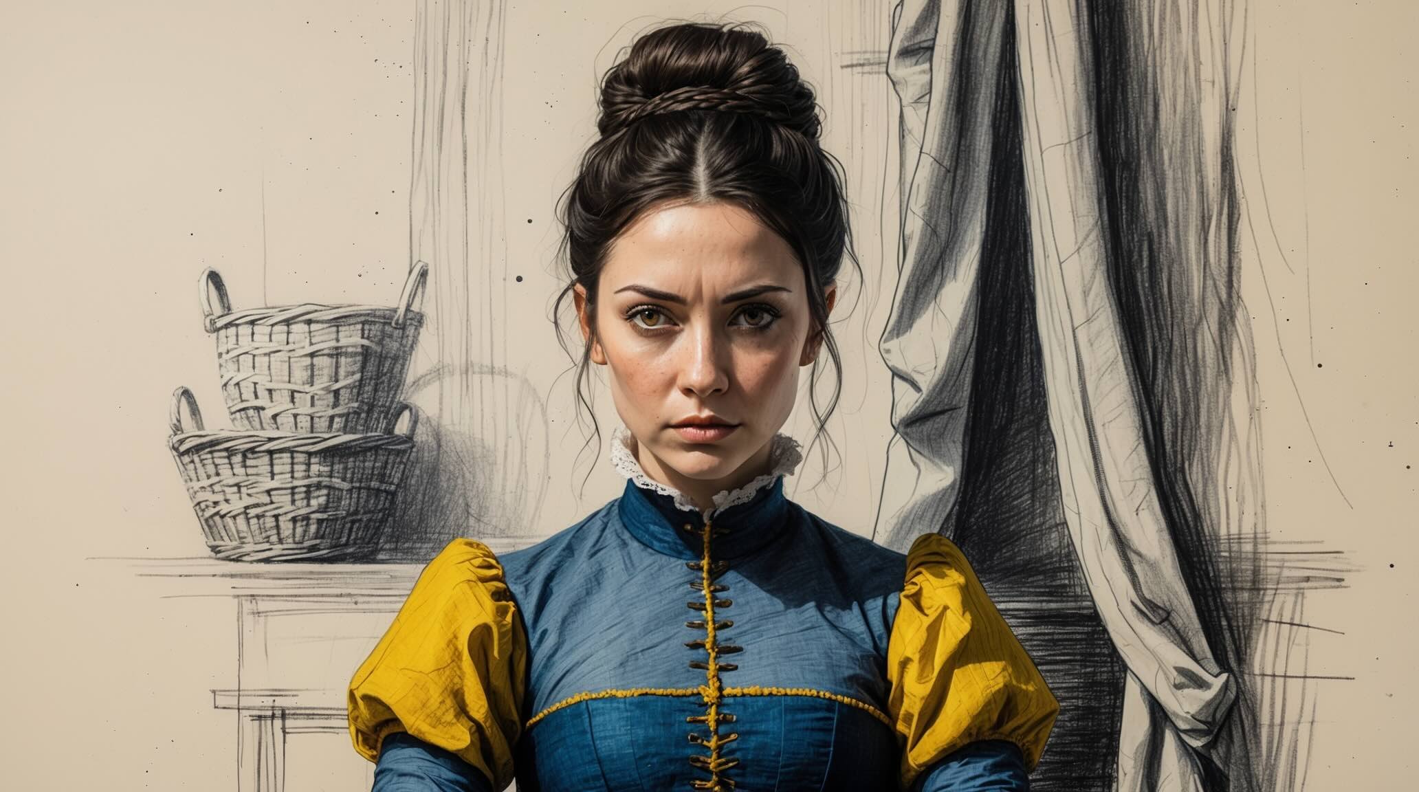 Portrait of Emilia in Shakespeare's Othello.