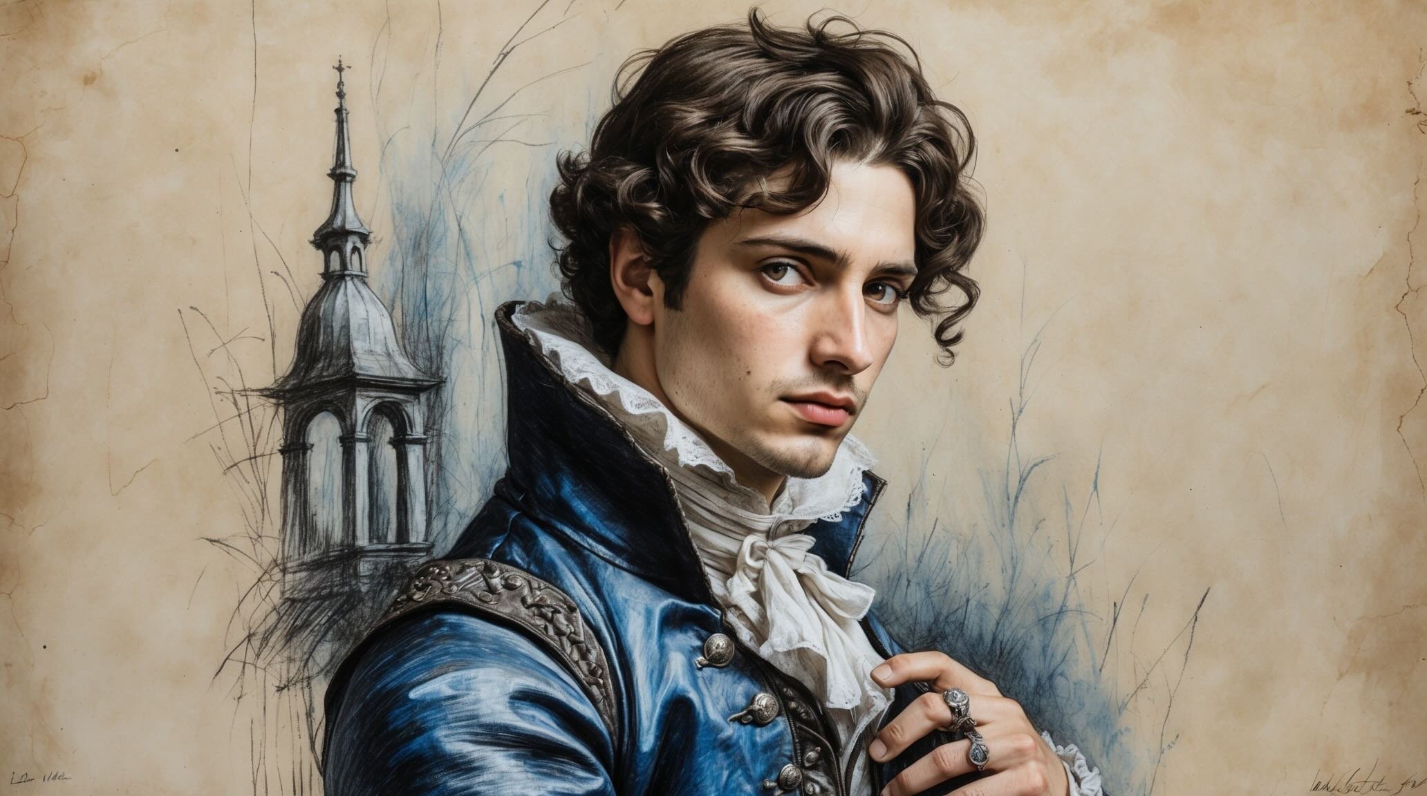 Portrait of Lorenzo in The Merchant of Venice.