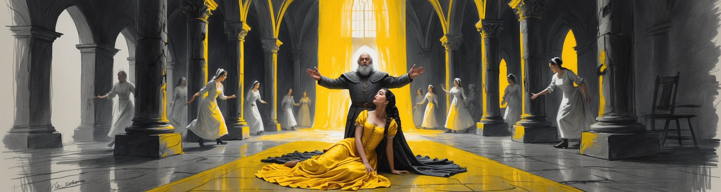 Juliet feigns obedience to her father.