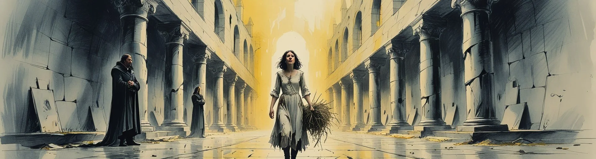 Ophelia sings, mad with grief.