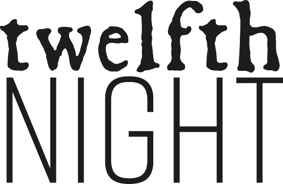 Twelfth Night logo in black.