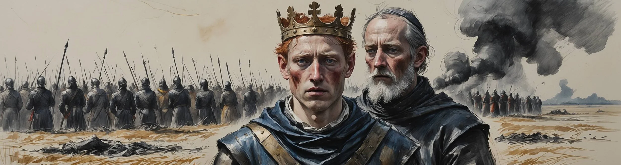 Henry and Essex on the battlefields of Agincourt in Act 4 Scene 6 of Henry V.