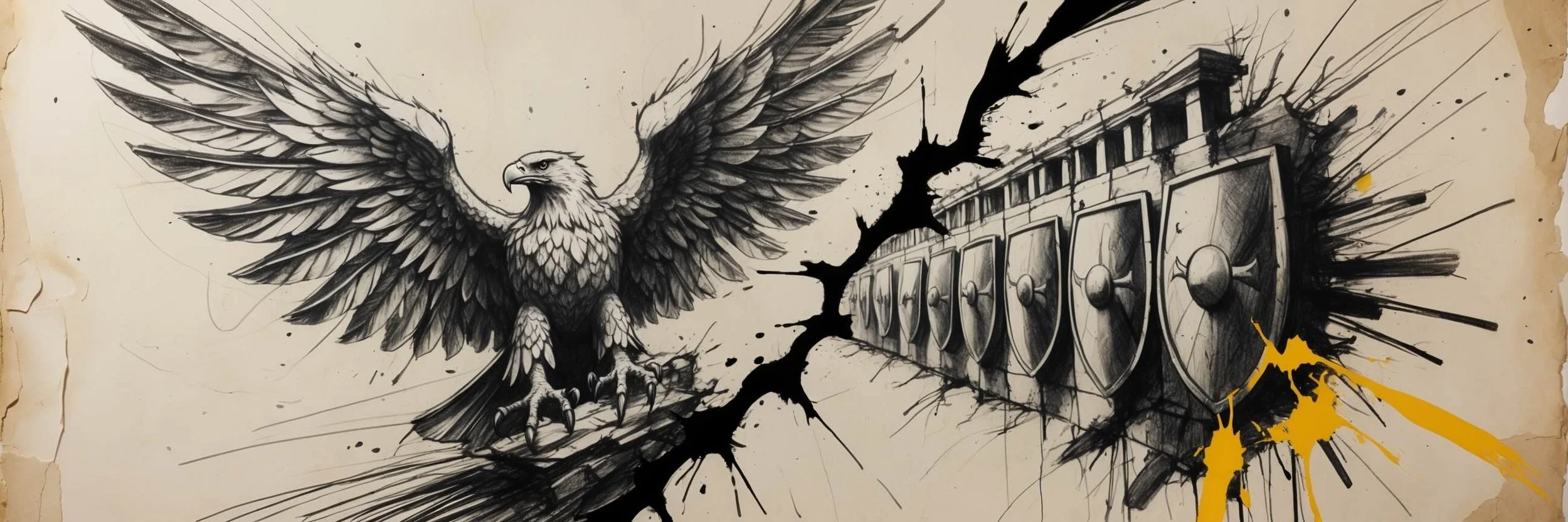 A Roman eagle, representing Honour and Patriotism in Julius Caesar