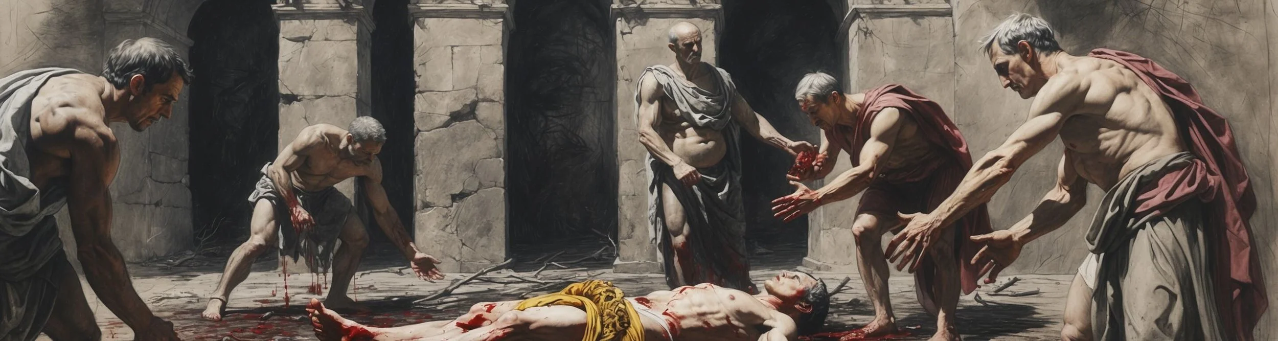 The assassination of Caesar.