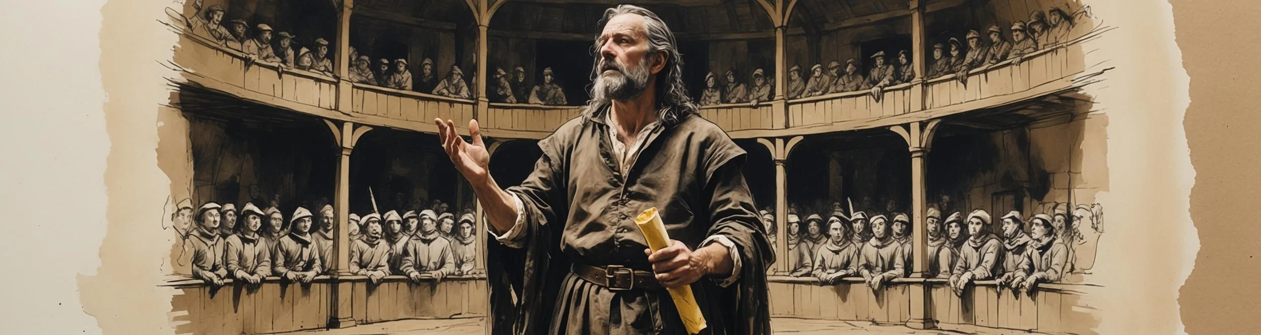 The Chorus address the audience in Act 4 Prologue of Shakespeare's Henry V.