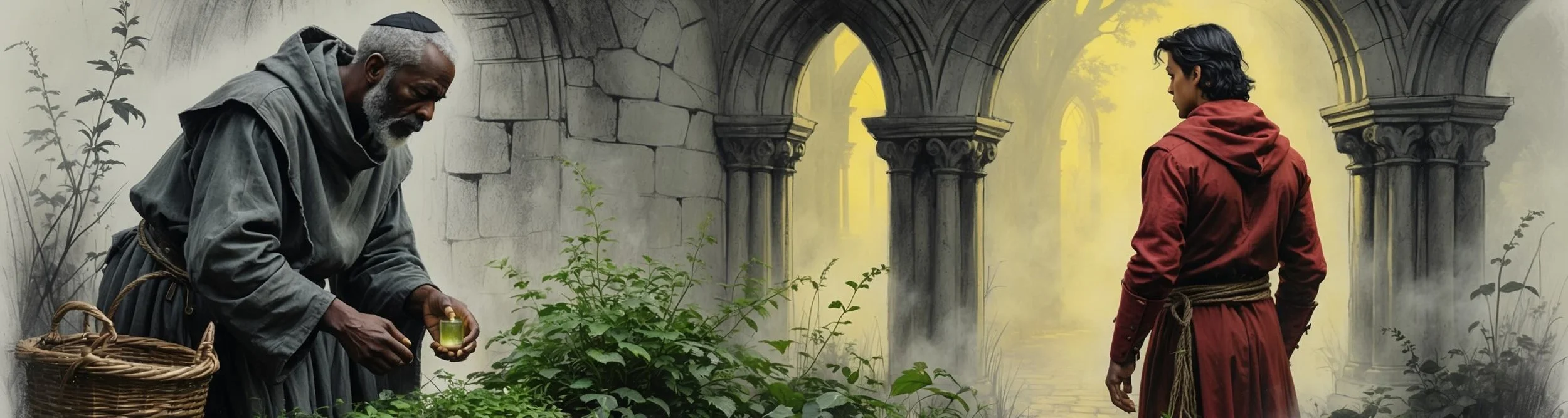 Friar Laurence makes his herb potion.