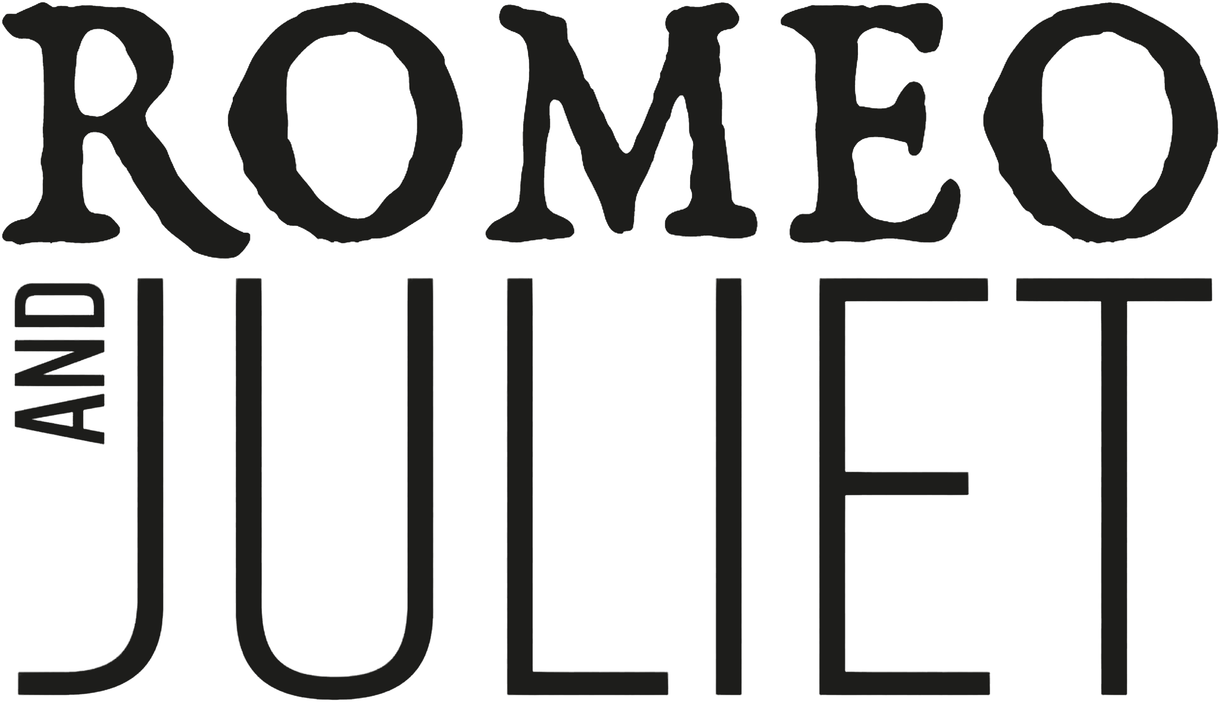 Black title logo of Romeo and Juliet