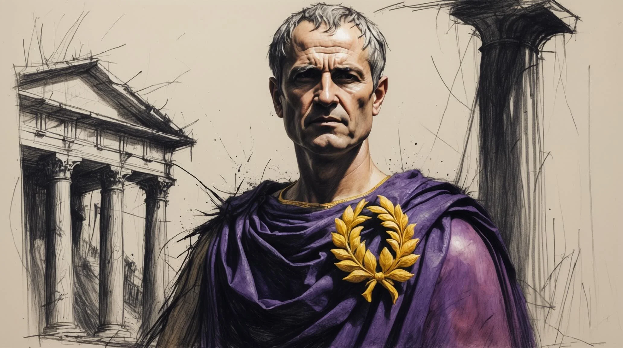 Portrait of Julius Caesar from Shakespeare's play