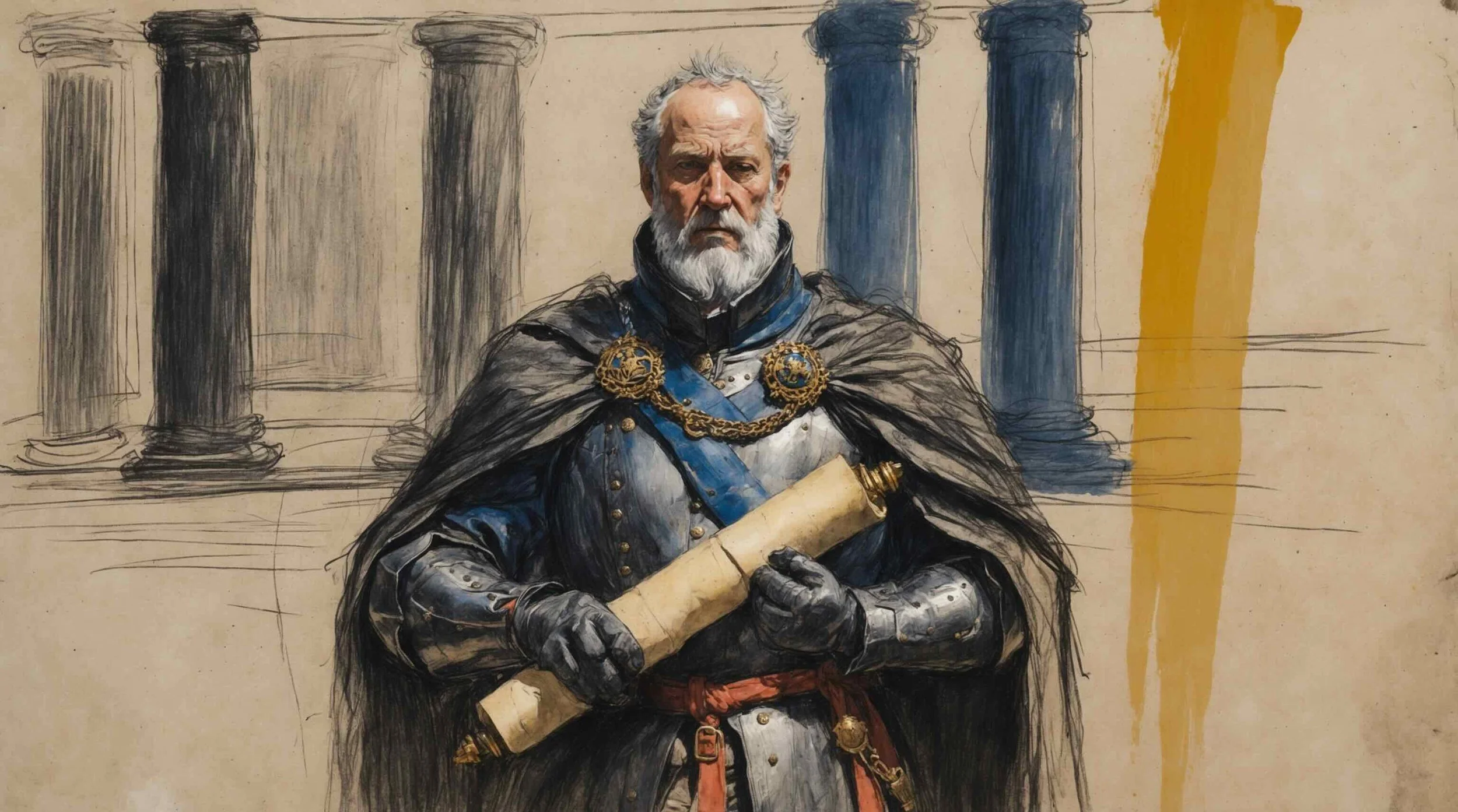 Portrait of Exeter from Shakespeare's Henry V