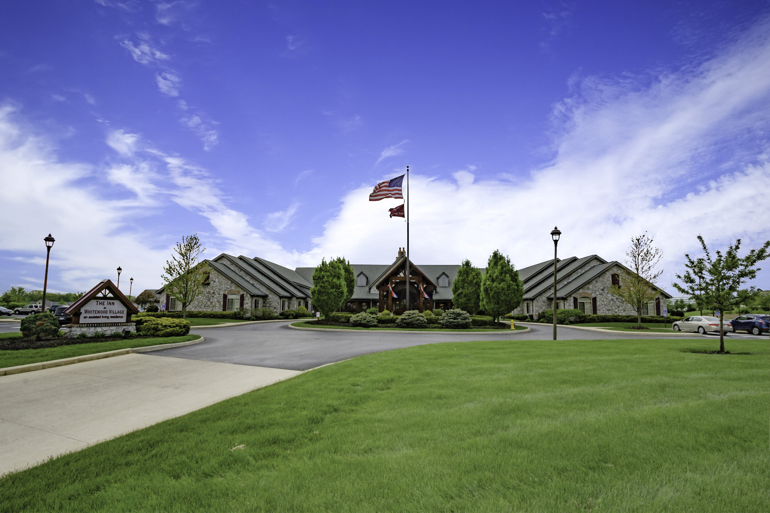 Grand entrance to the Inn at Whitewood Village - North Canton, OH