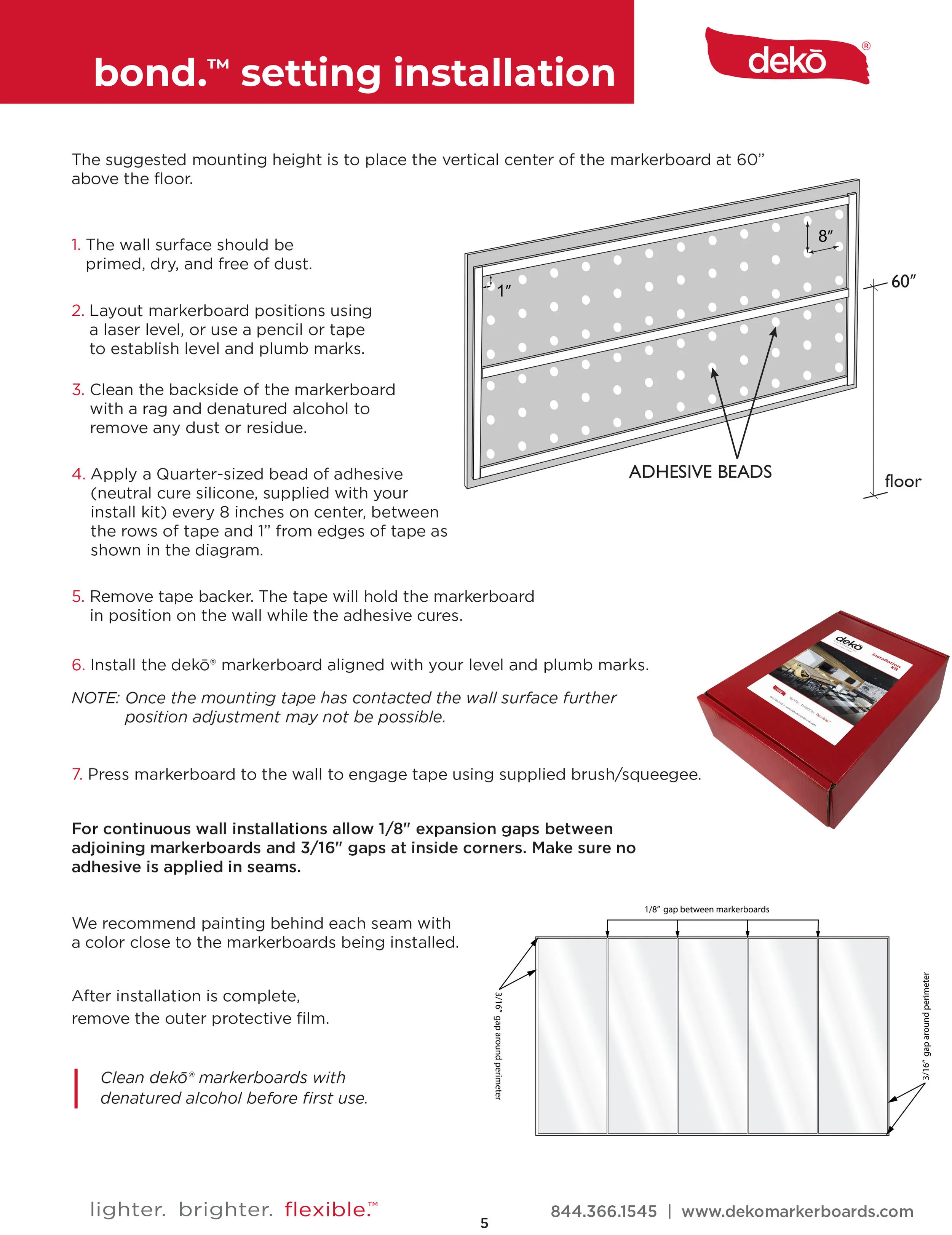 Markerboard Configuration Examples Installation Guide Downloads — Deko Premier Markerboards