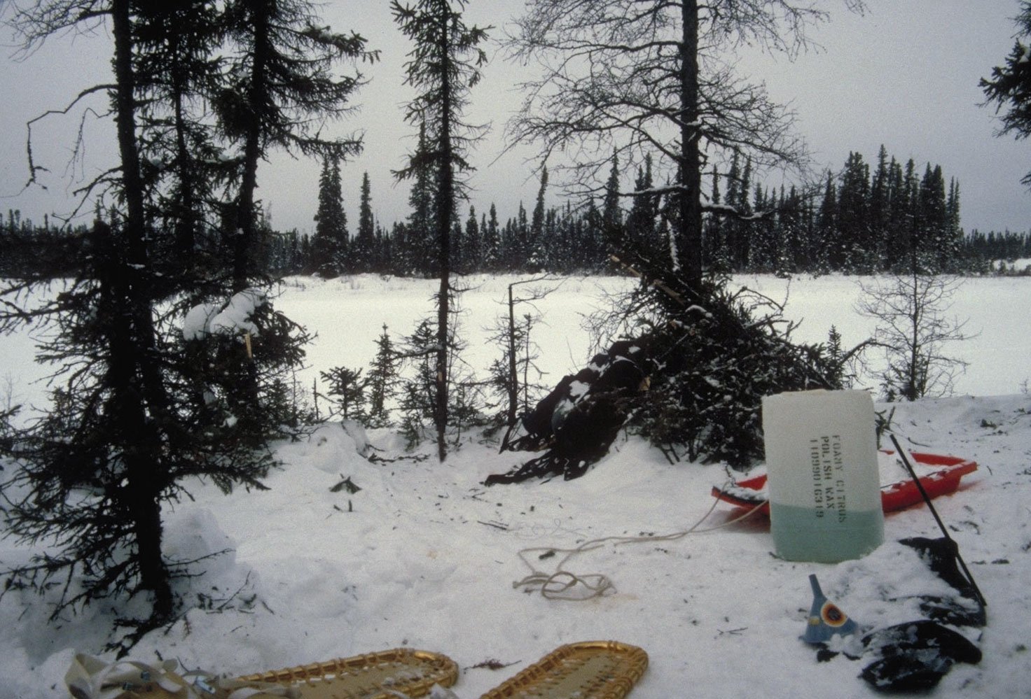 Our view from inside the tent - looking directly at our bivouac which easily could (and probably should) have been our final resting spot. (image 17 of 22)