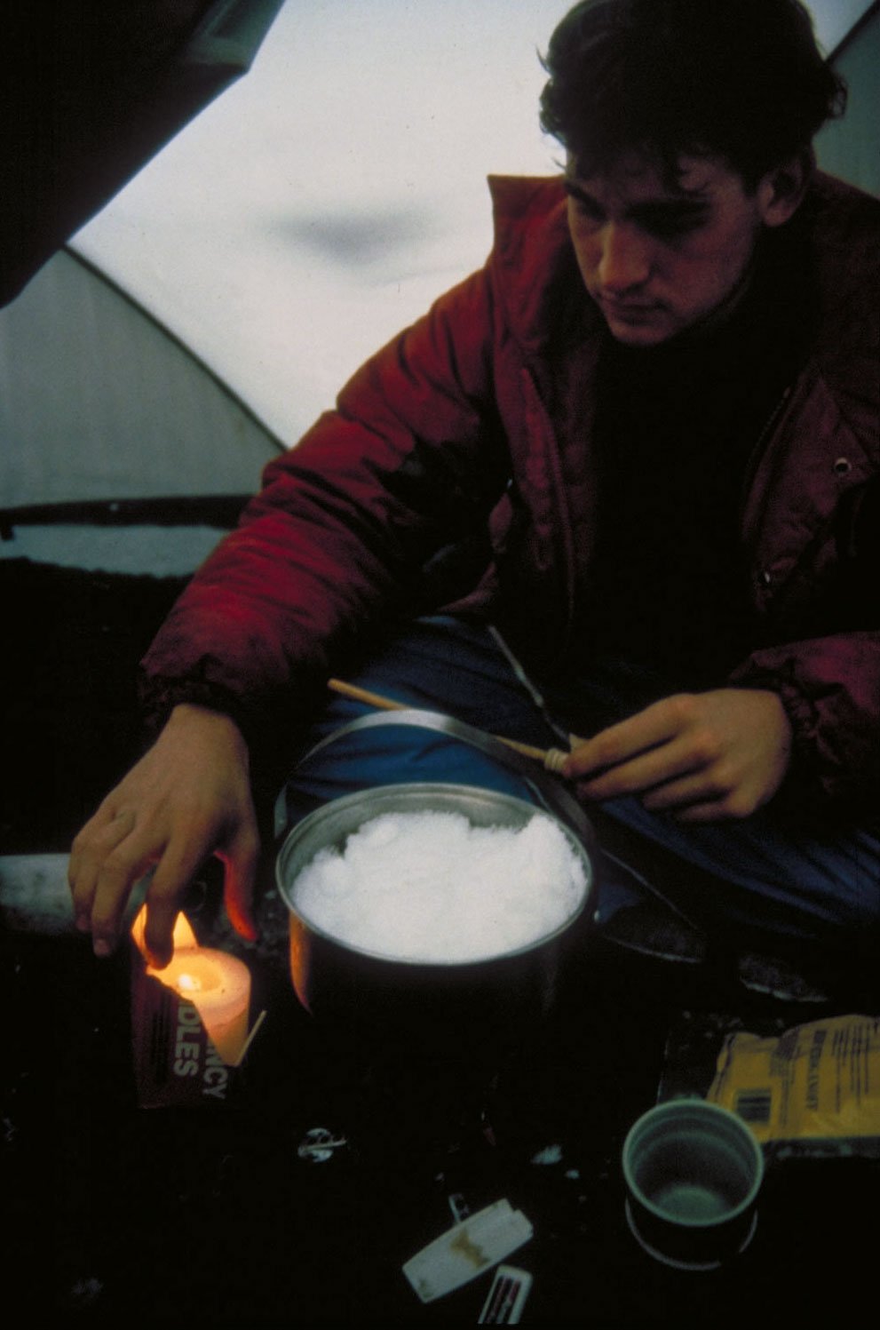 A coleman 1 burner backpacking stove saved our lives. We finally had heat, food, and water. For the first time we could shed some of our heavy winter gear. (image 18 of 22)