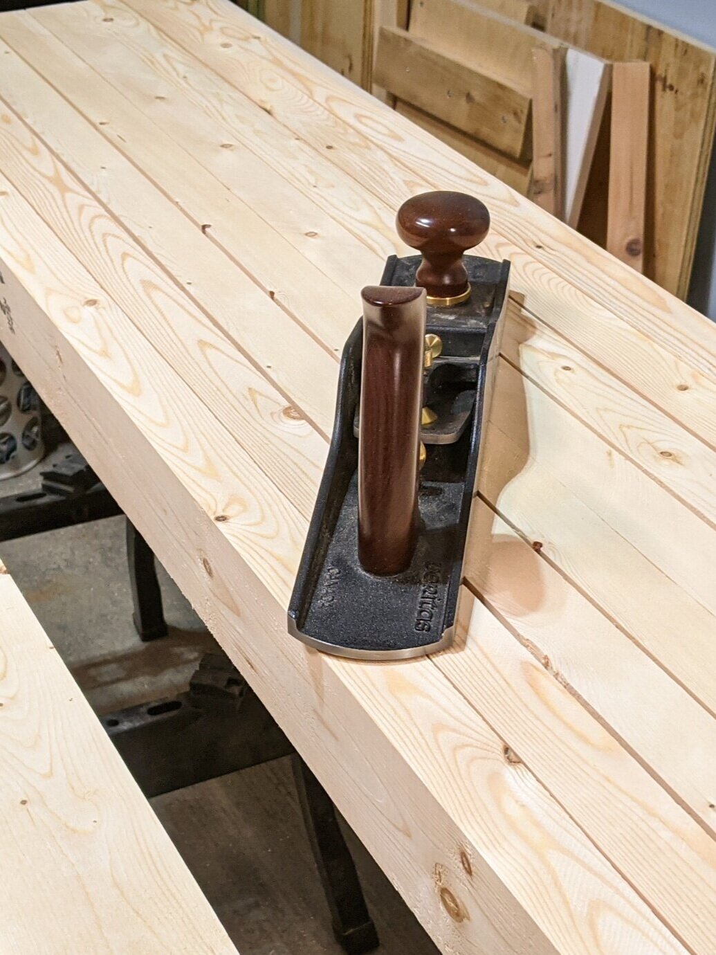 Woodworking Workbench - Benchtop Lumber Prep