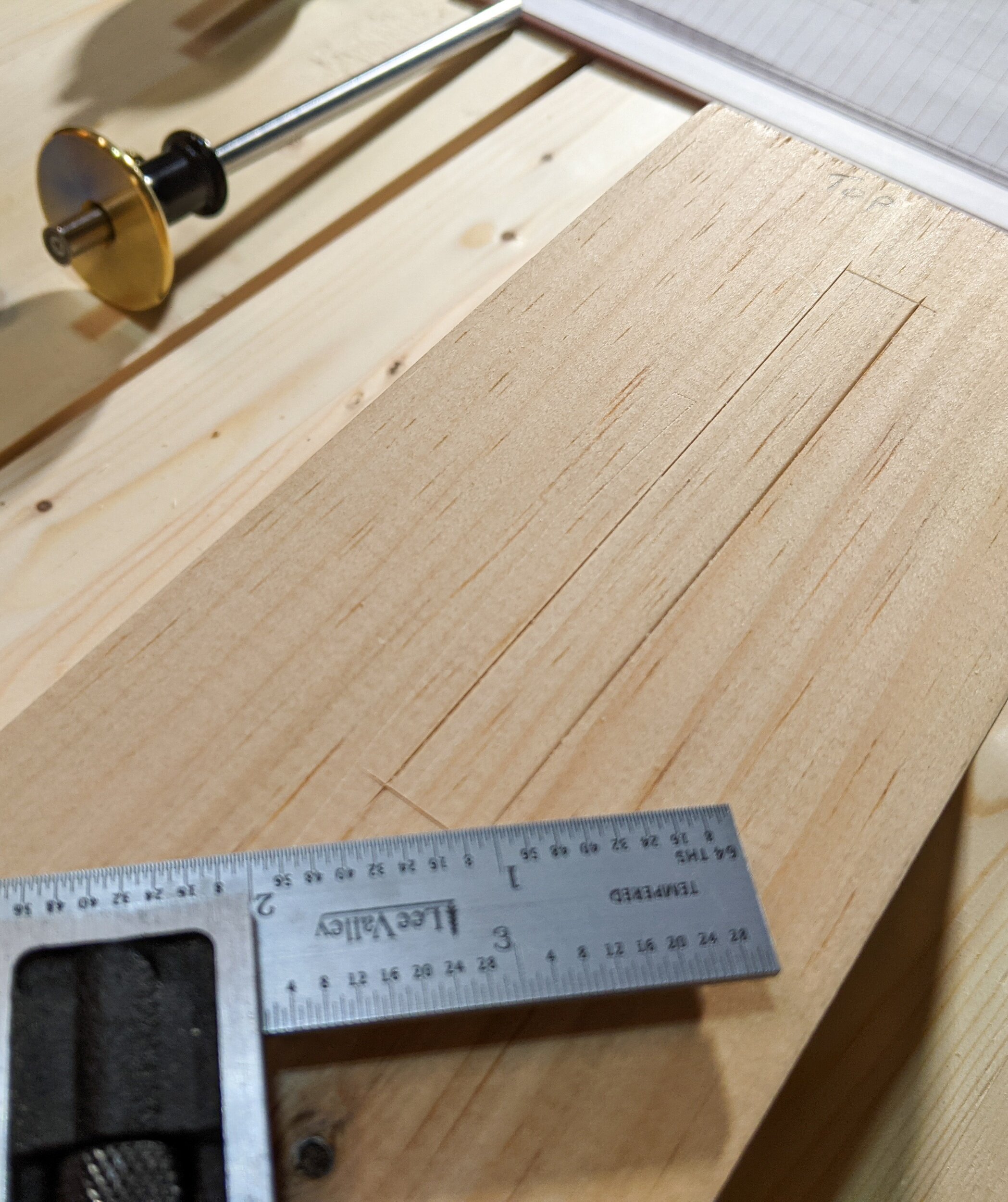 Woodworking Workbench - Mortise Layout