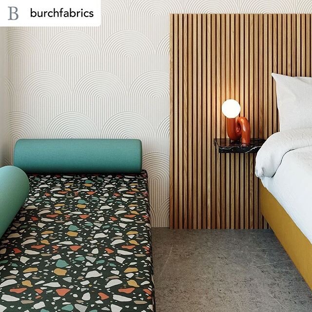 Posted @withregram &bull; @burchfabrics Terrazzo brings a playful focus to any space. Explore all seven marble inspired hues at burchfabrics.com #hospitalitydesign #restaurantdesign #designinspiration #terrazzo #colorinspiration #colorforecast #fabri