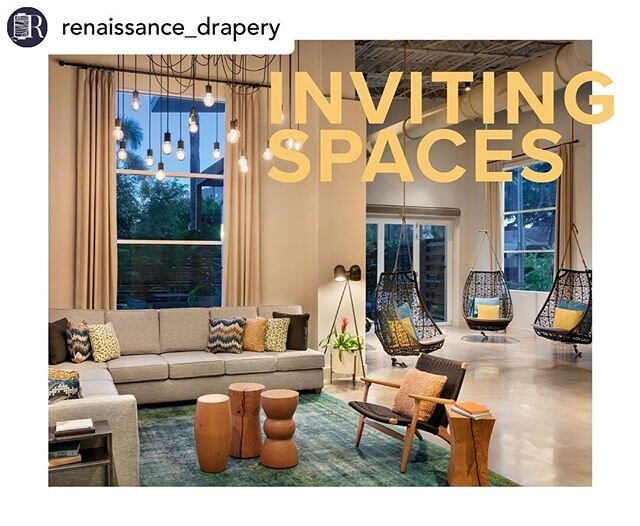 &ldquo;Inviting Spaces&rdquo; takes on a whole new meaning these days... We are very excited to introduce you to our newest line @renaissance_drapery - We would love to help you create inviting spaces with our drapery, bedding, shades and custom text