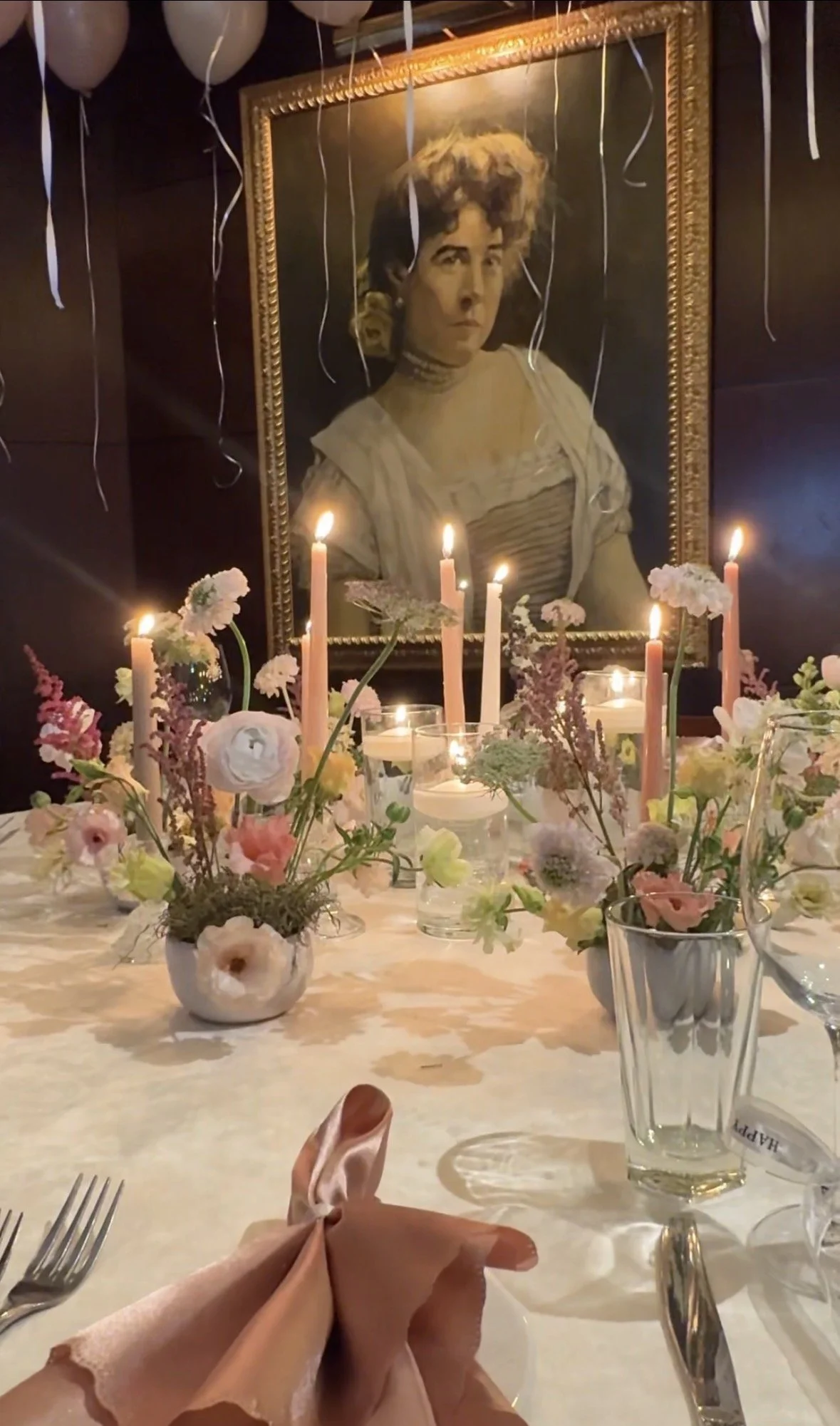private dinner event decor