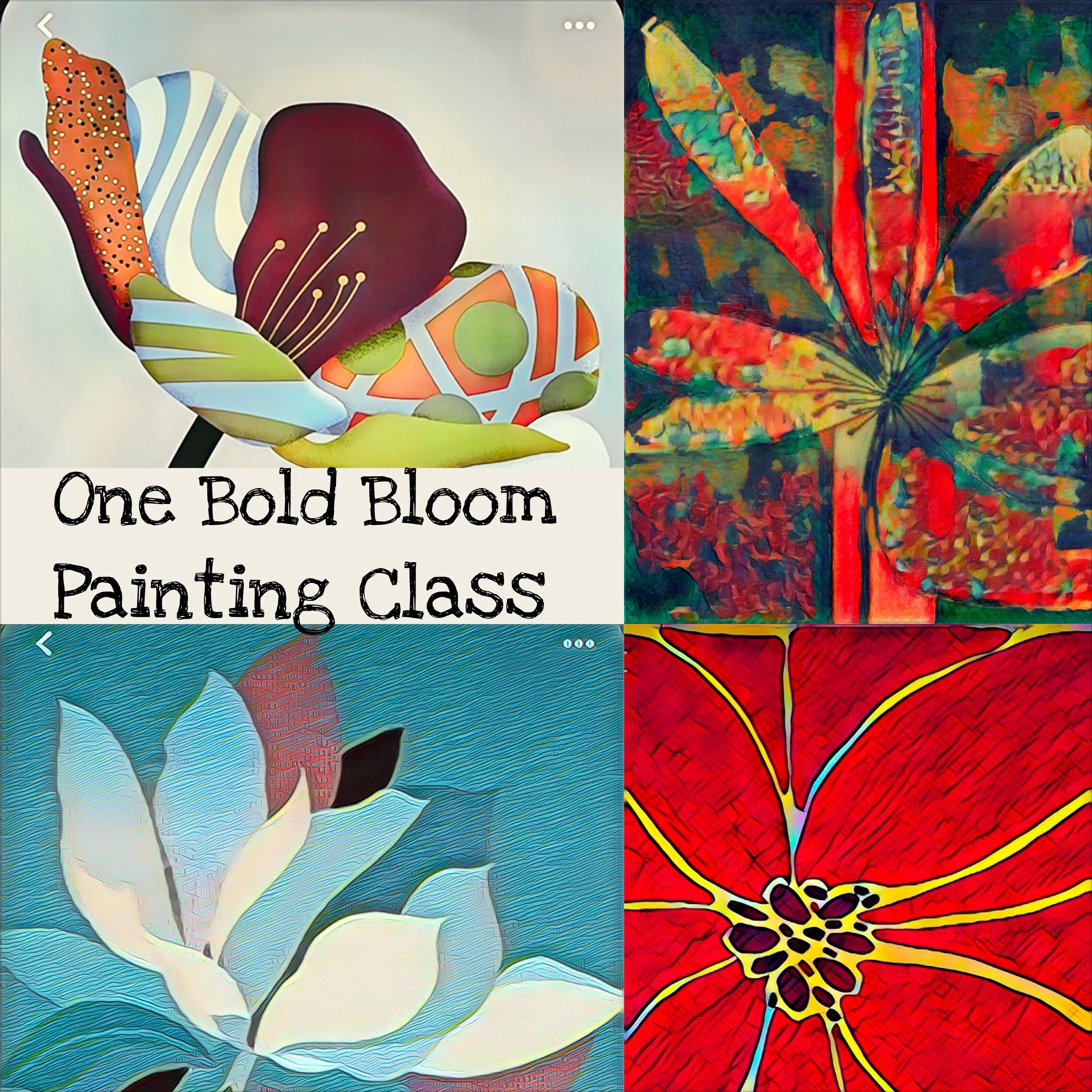One Bold Bloom - Acrylic Painting Class