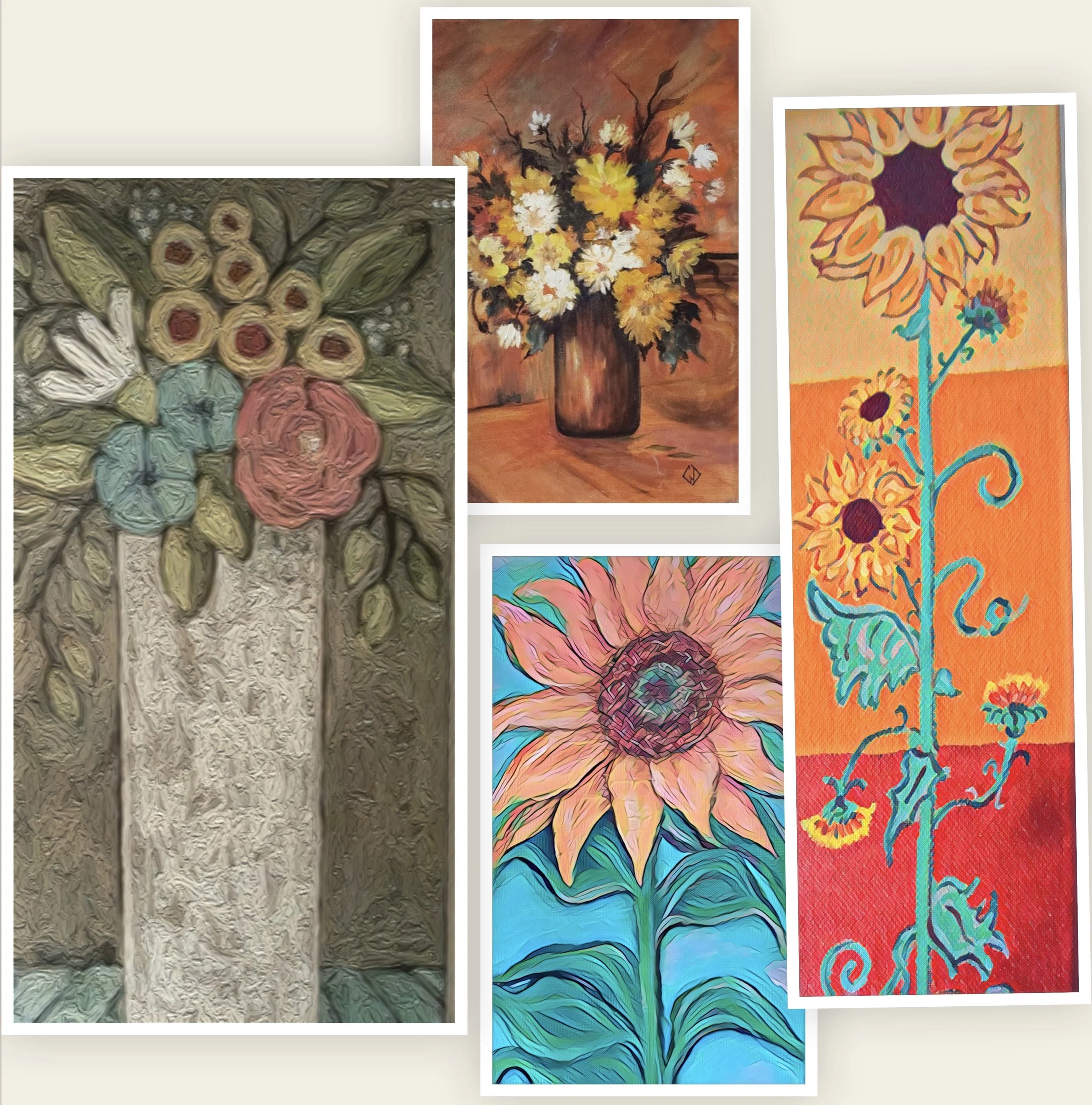 Autumn Flowers Acrylics Class