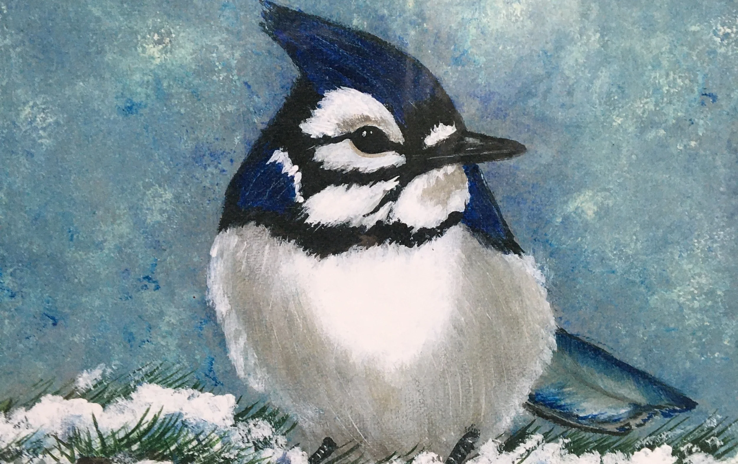 Bob Ross Class - The Peaceful Bluejay