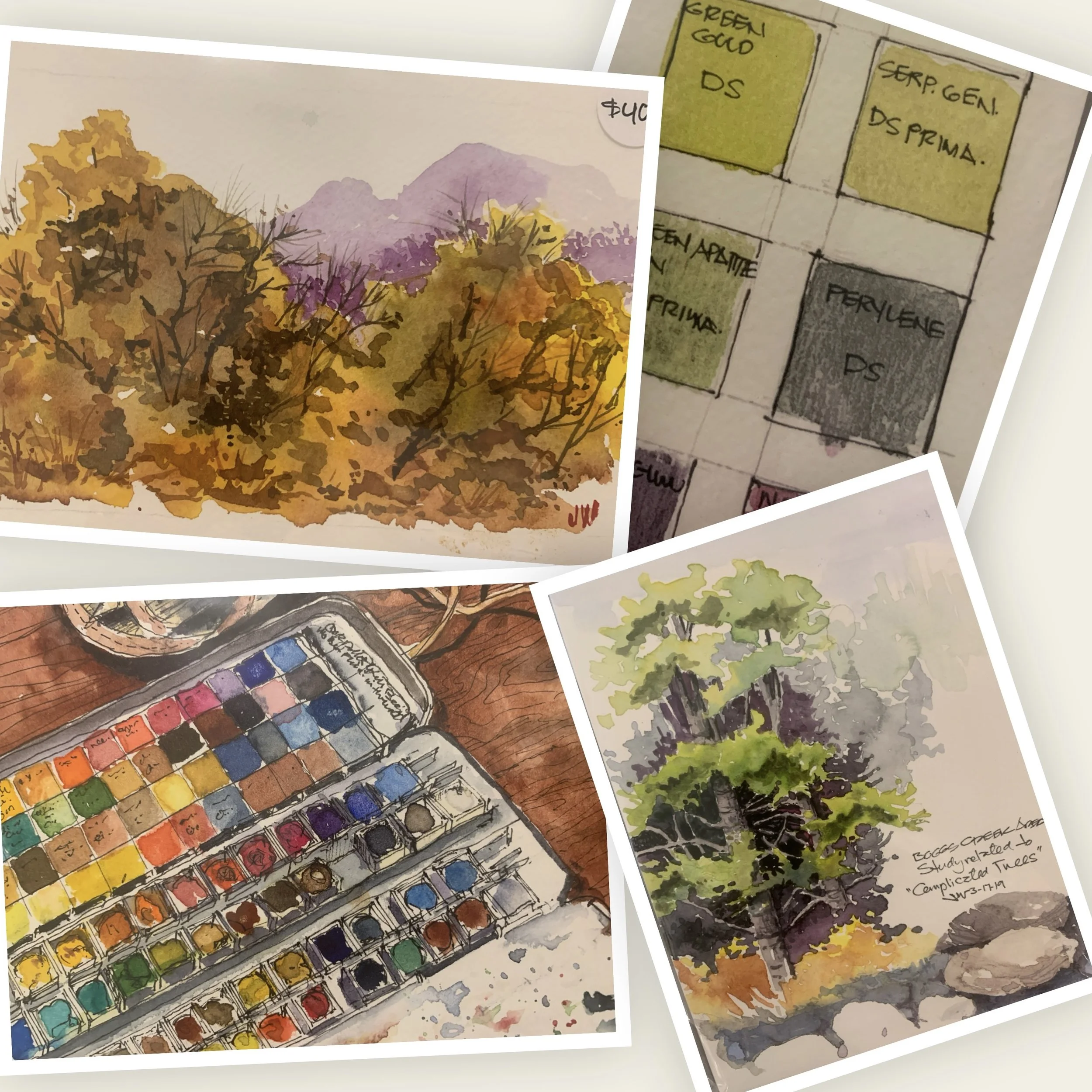 Loose Landscapes in Watercolor - Beginners Class, 4 week session