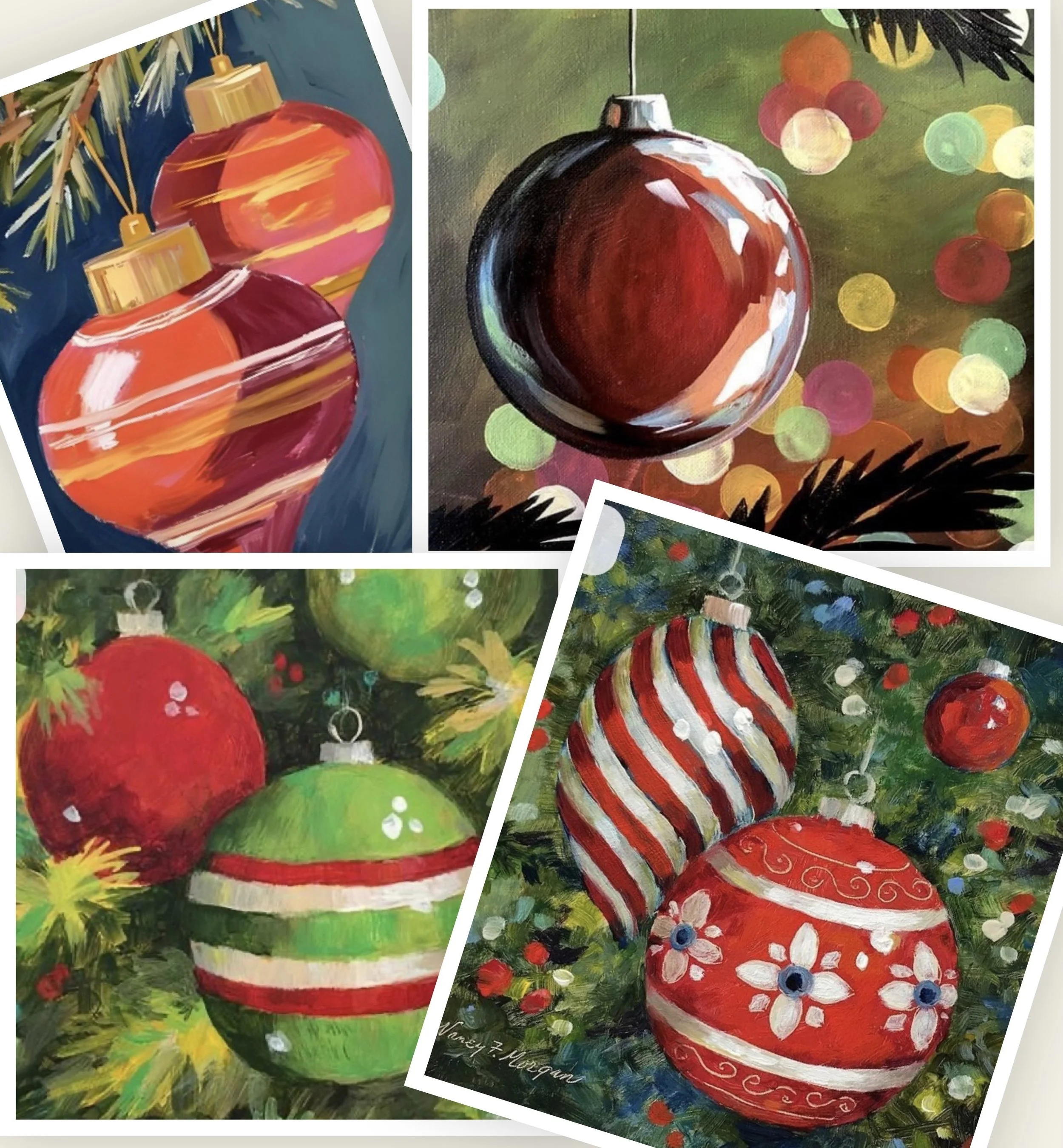 Ornament Paintings on Small Canvases - acrylic painting class