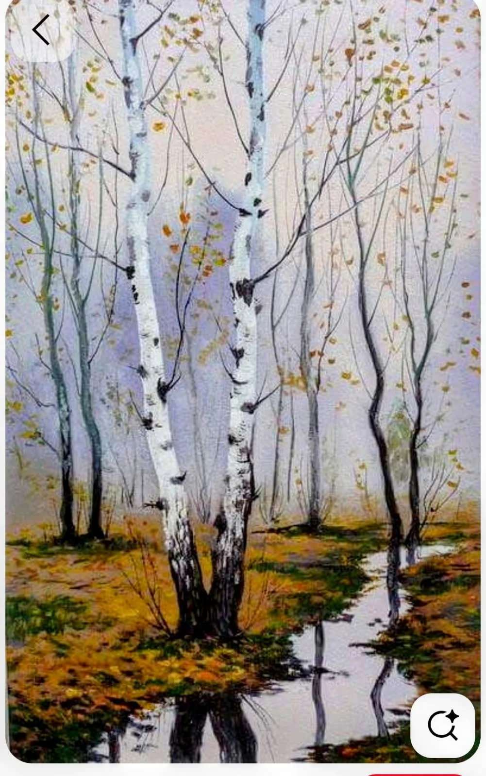 Beautiful Birches in Alcohol Ink Class
