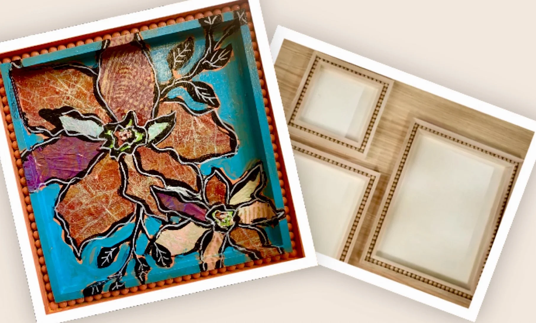 Boho Beaded Wood Panels - Mixed Media Class